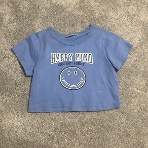 Blue crop top